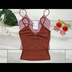 Button top in Rust & Mauve 🧡🌺